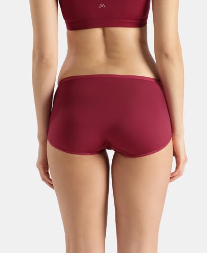 Image of Jockey 1809 Women's Full Coverage Micro Modal Elastane Stretch High Waist Full Brief with Exposed Waistband and Stay Fresh Treatment