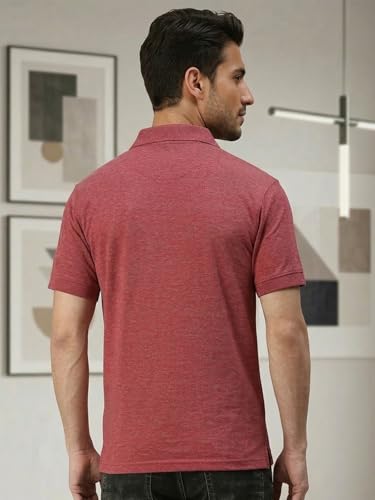 Image of Lux Cozi Men's T-Shirt with Chest Pocket | Polo T-Shirt for Man | Plain Casual Stylish | Half Sleeve| Cotton Blend Collar Polo T-Shirts for Men