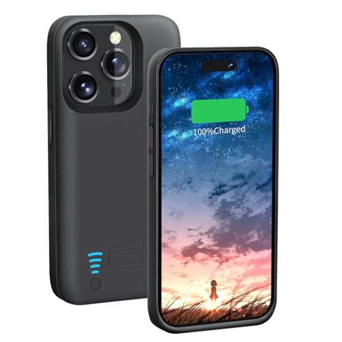 Loytal Battery Case for iPhone 16 Pro Max, 6000mAh Rechargeable Extended Battery Charging/Charger Case, Add 100% Extra Juice (6.9 inch) Black