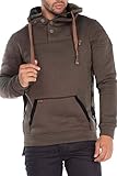Angenehmer Tragekomfort Cipo & Baxx Herren Sweatshirt Pullover Hoodie Sweater mit Tarnmuster Khaki S