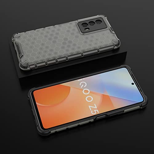 Image of Glasgow Back Case Cover Compatible with IQOO Z5 5G (Stylish Design) - Black
