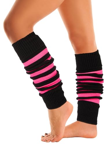 Image of Mysocks Leg Warmers Extra Soft Stylish Fancy Winter 80s Party Dance Neon Long Legwarmers for Women Girls Ladies
