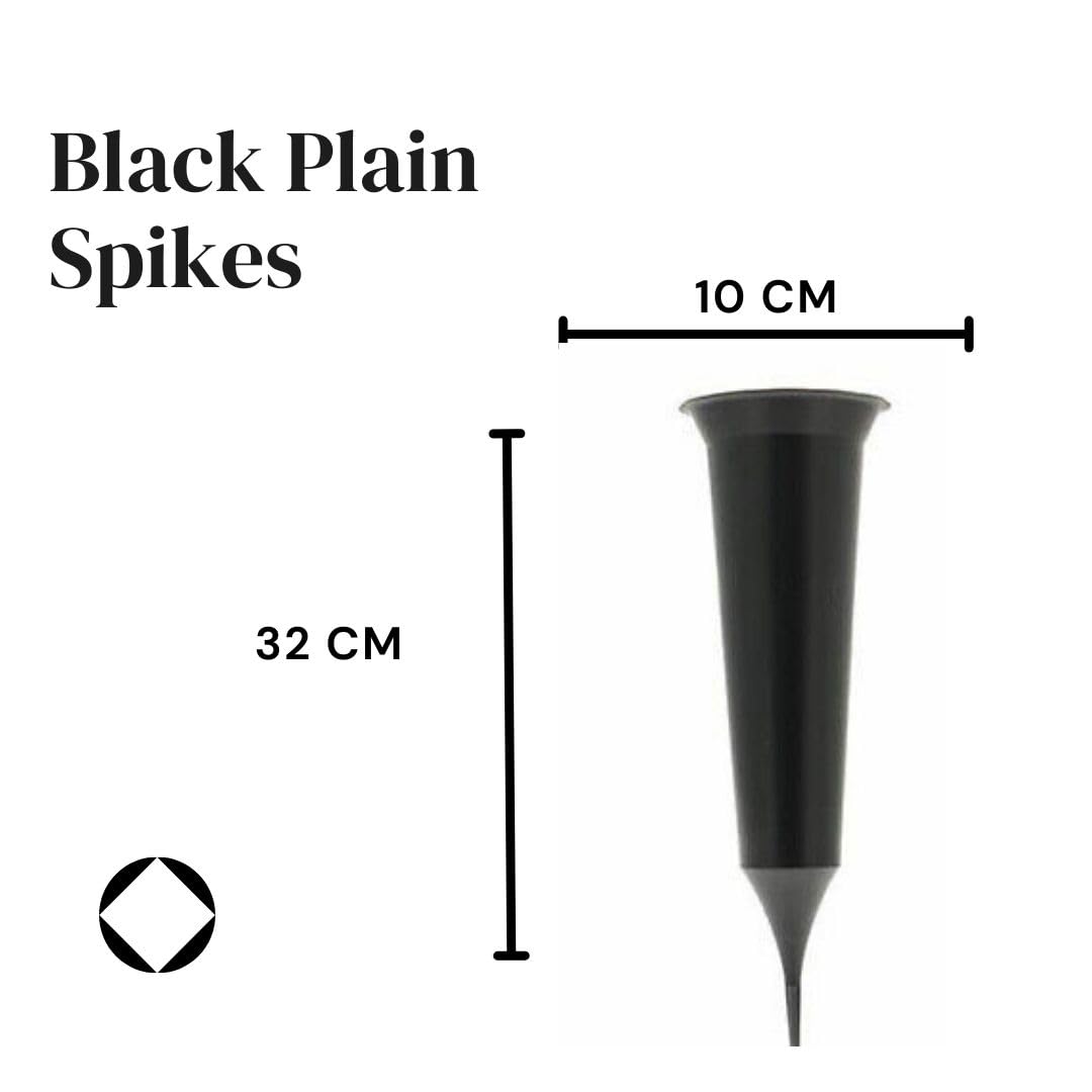 Daisy Dreams Set of 2 Black plain Spikes Memorial Grave Flower Vases-Strong Grave Flower Pots - Image 3