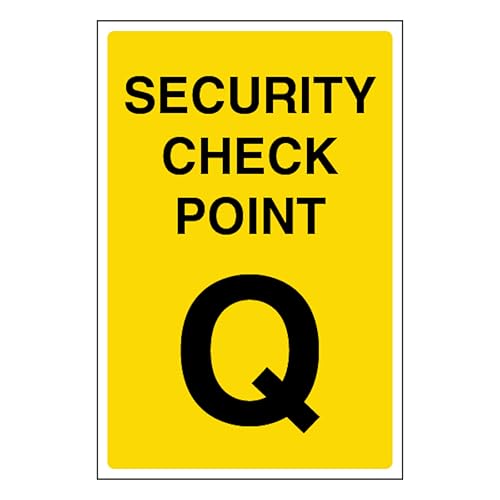 Point de contrôle de sécurité V Q 400x600 mm pour baliser vos entrées