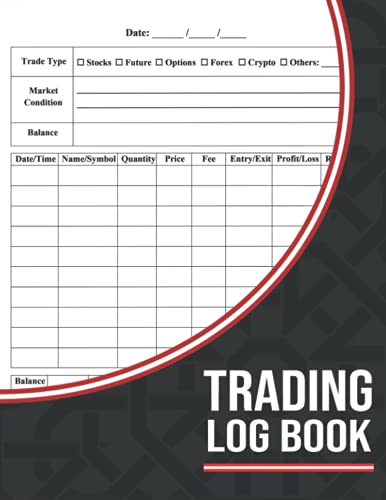 Trading Log book: Perfect For Analyzing Your Daily Trading Experience, Trading log book For Traders Of Stocks, Futures, Options And Forex, Cryptocurrency, Stock Market Tracker,