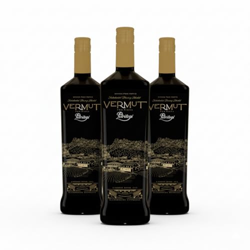 Vermut con Sidra Petritegi – Vermut Tradicional Artesanal con Más de 30 Plantas y Sidra Fresca | Medalla de Plata SISGA 2024 | 1 Litro – 15% vol (Pack 3)