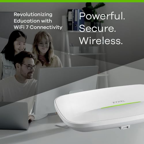 Image of Zyxel WiFI 7 Wireless MultiGig Pro Access Point | 2 x 2.5Gb Ethernet | Tri-Band Operation | Mesh and PTP Bridge | Cloud, App, Direct or Controller Management | POE+ | 1 Yr Nebula Pro | WBE530