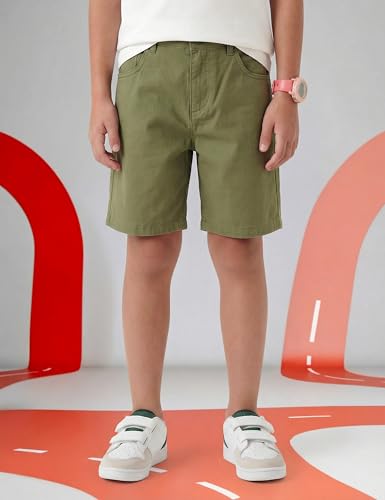 Image of Amazon Brand - Symbol Boy's Cotton Chino /Cargo Shorts | Elasticated Waistband | Age 6-14 Years