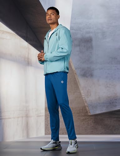 Image of Van Heusen Men's Regular Fit Mid Rise Active Sports Swift Dry Trackpants - 4 Way Stretch, Lightweight