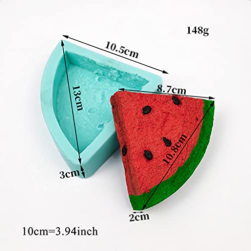 JIUYECAO Ausstechform Wassermelone Aroma-Kerzenform, Wassermelone, 3D-Wassermelone, Silikon, Seifenform, Kerzen… – Bild 8