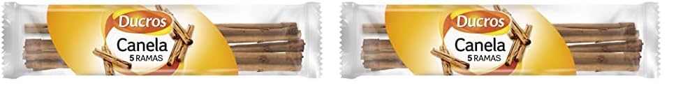 DUCROS - Especias Cocina - Canela 5 Ramas - Para Mezcla de Vino Caliente, Cuscús, Cremas y Compotas - 22g (Paquete de 2)