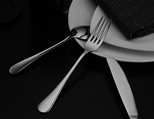 Lazooy Stainless Steel Dinner Forks Rustproof Silverware Dinner Table Fork For Dessert Lightweight Dishwasher Safe, Set Of 8 #TOP3