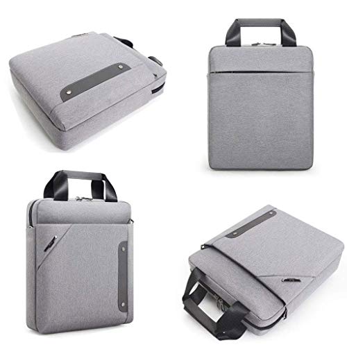 Gray Business Briefcase,Oxford Cloth Waterproof Shoulder Bag,Casual Simple Large Capacity Messenger Bag Business Bag for Hiking, Business3
