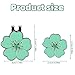 lasuroa 1pcs Magnetic Golf Ball Marker with Hat Clip, Green Flower Shape Golf Ball Marker Set Decoration Accessories for Men Women Golfer