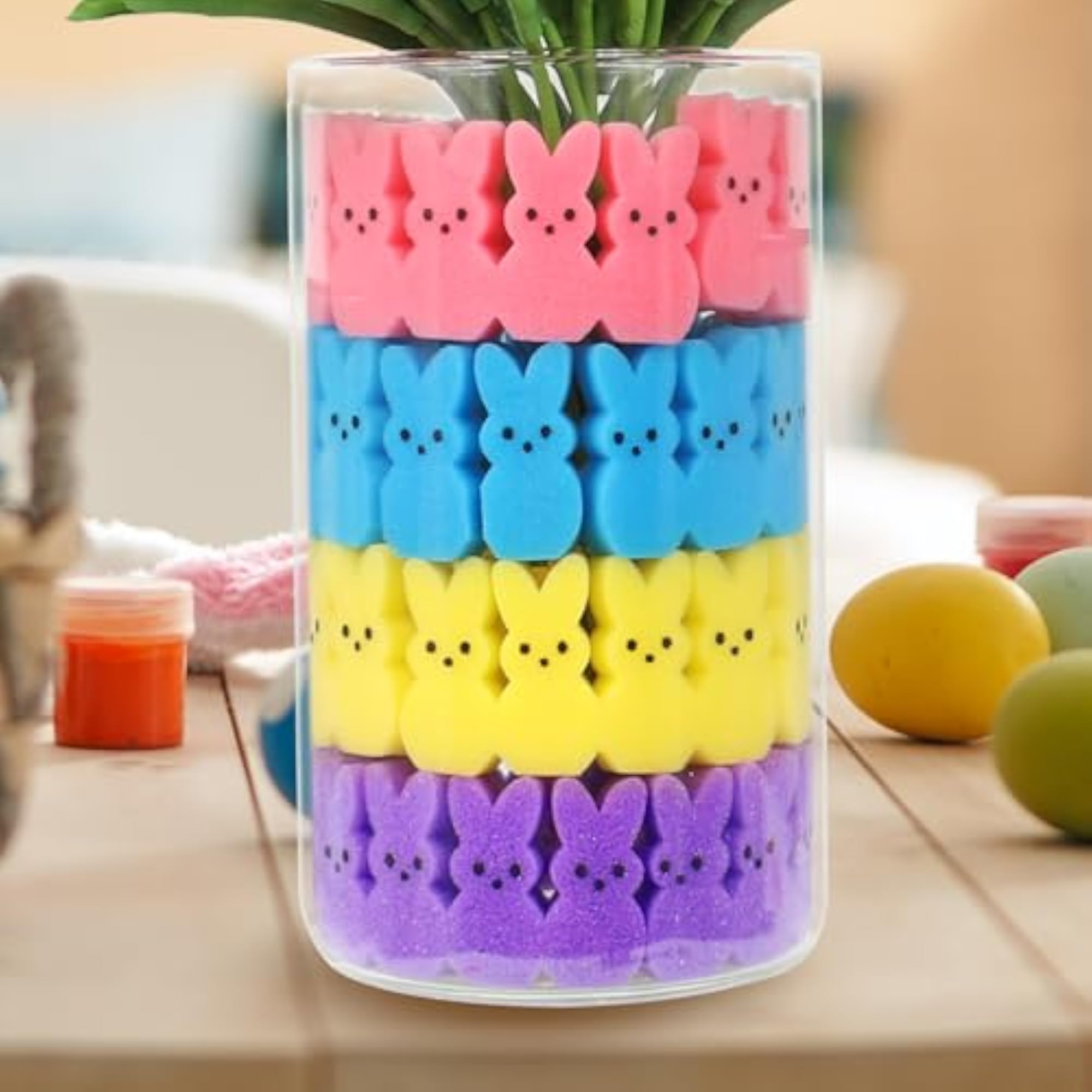 Cute Sponges Bunnies for Easter Decorations