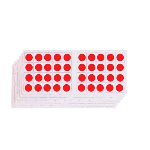 VAMA FASHIONS 6 Cards Big Size Round Kumkum Sindoor Bindi Sticker Simple Forehead Dot Bindiya Binds Daily & Festive Set for Women (10mm Red Kumkum Bindis)