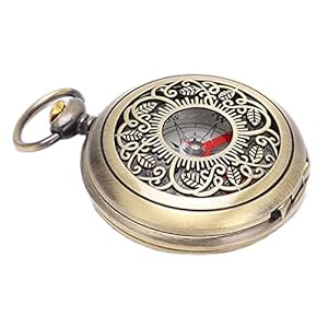 Hiking Compass, Shockproof Waterproof Brass Hollow Camping Survival Tools for Navigation Outdoor