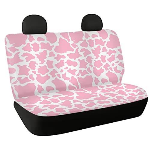 Dolyues Brown Giraffe Skin Print Car Seat Covers Full Set With Front Seat Cover And Split Rear Bench Cover Fit For Most Car