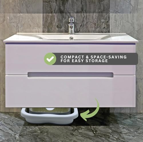 Spa de pies plegable y portátil, color blanco miniatura 5