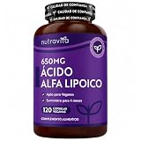 Nutravita Acido Alfa Lipoico 650 mg - 120 ALA Cápsulas de Alta Potencia para Veganos, Suministro para 4 Meses - 100% Naturales, Sin Agentes Aglutinantes ni Rellenos Sintéticos
