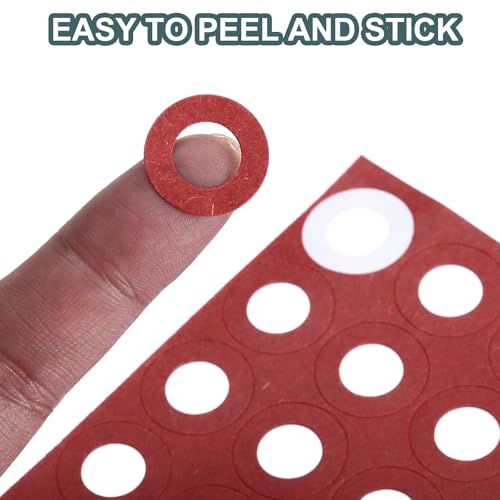 Image of MECCANIXITY 500PCS 18650 Lithium Battery Insulator Rings, Hollow Electrical Insulation Ring Adhesive Paper Cardboard Sticker, Red