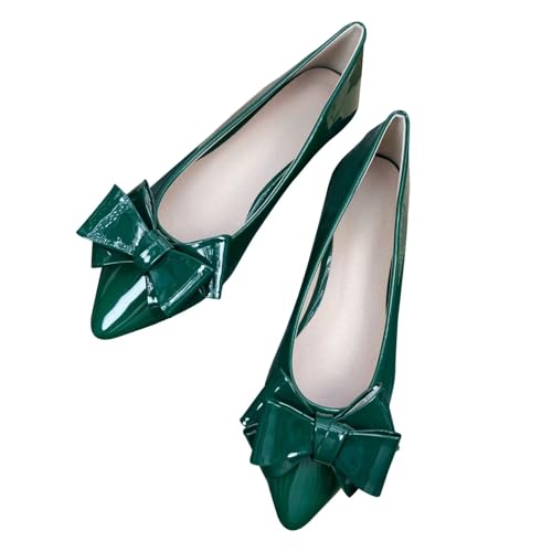 Image of TN TANGNEST Flats Shoes Women Comfort Casual Loafers | Classic Pointed Toe Bowknot Flats Cute Slip On Flats, Wear to Work Travel Walk