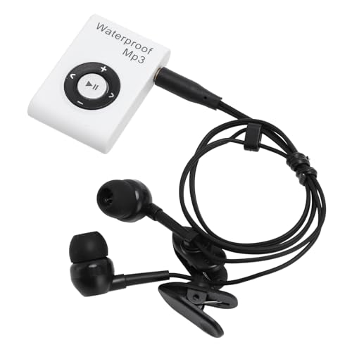 Schwimmen MP3 -Player, 8 GB HiFi Lustless Sound Unterwasser -MP3 -Player, wasserdichte Musikplayer mit Kopfhörern Zum Schwimmen und Joggen Laufen (White)