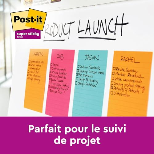 Prise de Notes efficace au bureau avec les Post-it Super Sticky 4 blocs - 2