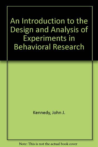 An Introduction to the Design and Analysis of E... 0819148075 Book Cover