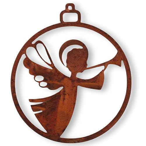 Rostikal Edelrost Christbaumschmuck Engel 7 cm Rost Deko für Garten Zimmer Deko Wohnzimmer