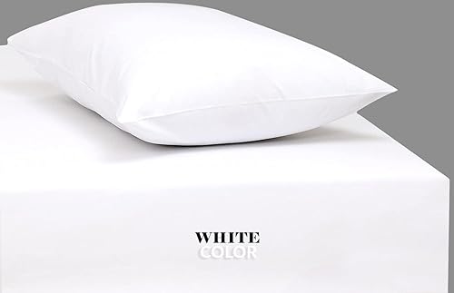 Miniatura 2 de GOLD TEXTILES Paquete a granel de 100 fundas de almohada de polialgodón tamaño Queen, color blanco T200-21 x 36 pulgadas (se adapta a almohadas de