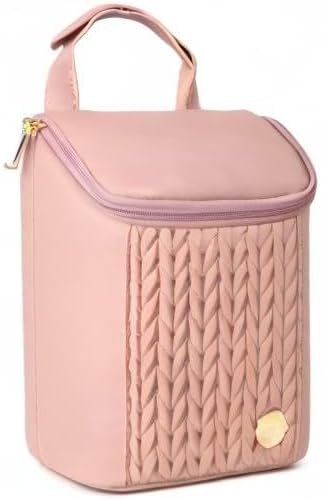 Baby Bottle Cooler Bag with Adjustable Straps to Fits Stroller or Diaper Bag,Insulated Baby Bottle Bag for Nursing Moms Daycare or Travel (Dusty Rose)
