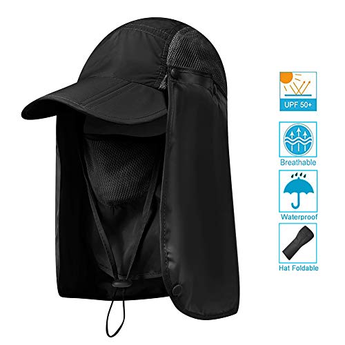 Aokelily Sun Hats for Men/Women Outdoor UPF 50+ Waterproof Sun Caps Flap Hats