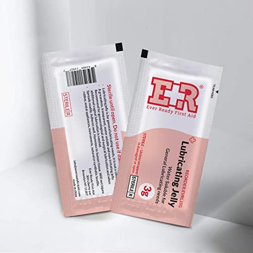 Image of Ever Ready First Aid Nasopharyngeal Airway (NPA) with Packet of Lubricant Jelly 3g (2 Count (Pack of 2))