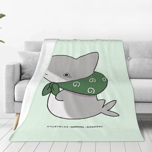 おでかけ子ザメ 超柔らかフランネル毛布 肌触り 吸湿発熱 静電気・ピリング防止 屋内屋外兼用