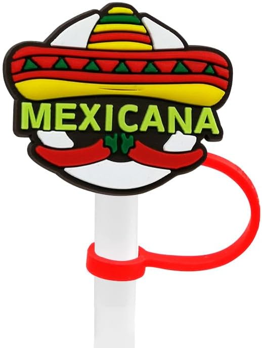 Miniatura 2 de Fundas de paja de calavera de cocodrilo mexicano para Stanley de 30 y 40 onzas, fundas de paja de 0.394 pulgadas (0.394 in), bonitos adornos de paja