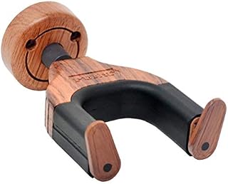 kuou Guitar Wall Mount Hanger, Auto Lock Guitar Wall Hanger Wood Guitar Hook Holder Stand Universal Guitar Display Bracket Base for Guitar Bass Ukulele Electric Acoustic Guitar