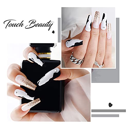 TOMICCA Gel Nagellack 6*8ml Weiß Schwarz Farbgel Glitzer Gold Silber UV Nagellack Shellac Gelnägel Farben Sparkly UV Gel… – Bild 5