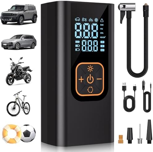 180PSI Tire Inflator Portable Air Compressor, 6X Faster Air Pump ...