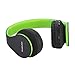 immagine 6PowerLocus P1, Cuffie Bluetooth Senza Fili Over-Ear Cuffie, Stereo Pieghevoli Auricolari, Wireless Cuffie Riduzione del Rumore con Microfono per iPhone, Samsung, LG, iPad, PC, iPod (Nero/Verde)
