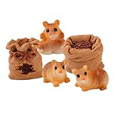 Rat miniature : sa forme réaliste et sa finition soignée apportent une touche espiègle au jardin. figurines miniatures d'animaux de dessin animé