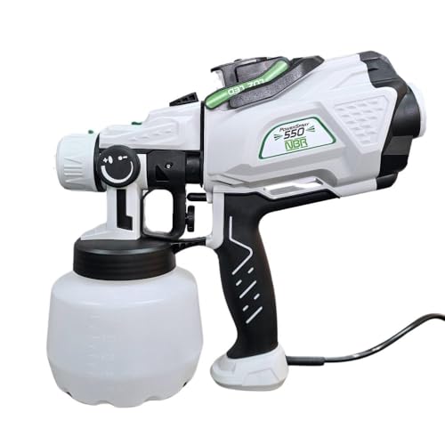 Nauber Pistola de Pintura Elétrica 550W C/Led Power Spray Branco/Preto - 220V