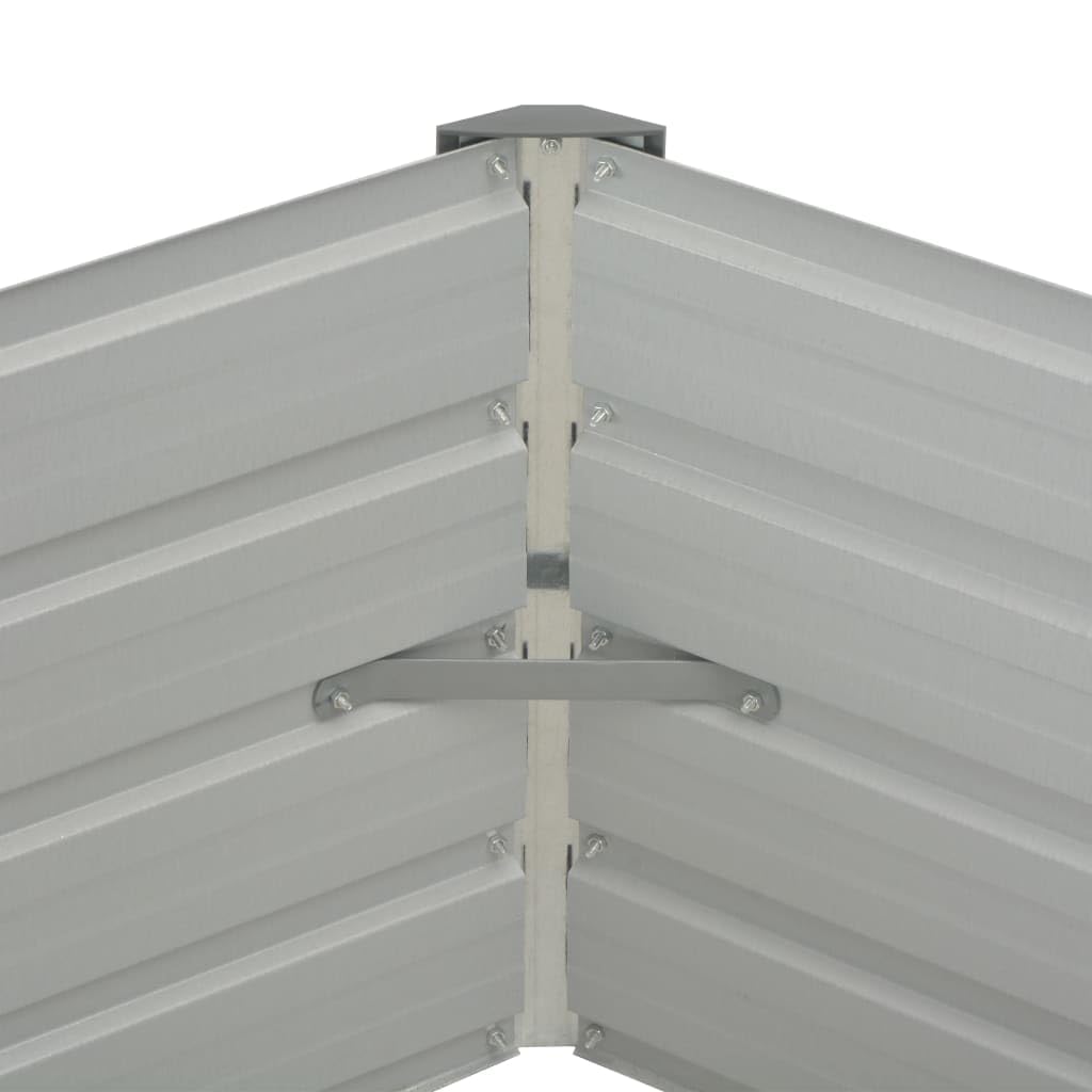 Gartenregal Kräuterbeet Pflanztisch Balkonschrank Hochbeet Braun 129 x 129 x 46 cm Verzinkter Stahl Ideale Lösung für platzsparendes Gärtnern und gesunde Pflanzen