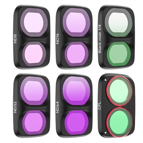 Kit filtre pour DJI Osmo Pocket 4P pack de 6 objectifs CPL ND Black Mist