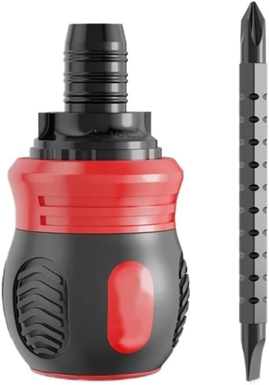 Ratchet Screwdriver With Replaceable Cross Word Multi-function Plum Blossom Small Dual-purpose Household Screwdriver Set (Color : A Screwdriver)