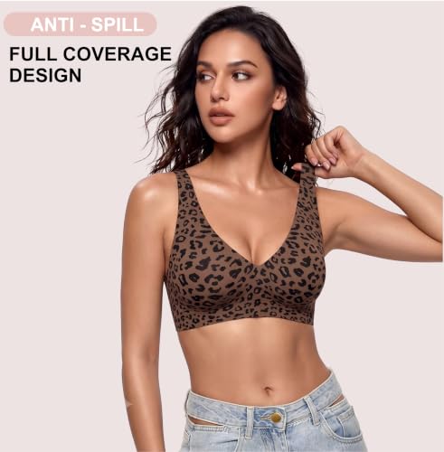 Image of Women's Pure Cotton Blend Lightly Padded Bra (Pack of 3) | Full Coverage Wirefree T-Shirt Bra | Soft Breathable Everyday Bra | Adjustable Straps | Comfortable Multicolor Bra
