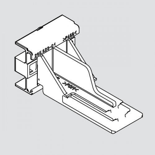 Blum295.6400 Tandem Series Rear Socket Mounting Bracket for Face Frame Cabinets - Pair - Natural
