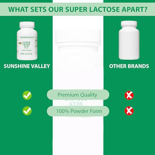 Image of Sunshine Valley Lactose Powder (Milk Sugar), Fine White Powder, 2 oz | Fine White Powder for Baking, Cooking & Brewing, Versatile Ingredient for Food Mixtures & Recipes