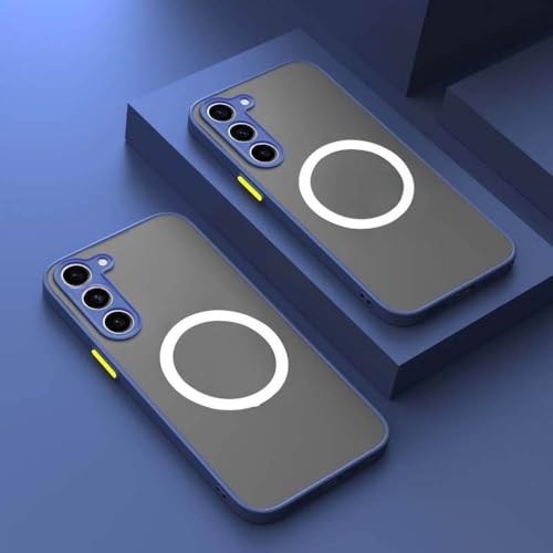Coque Samsung A53 antichoc mate bleue compatible chargeur sans fil