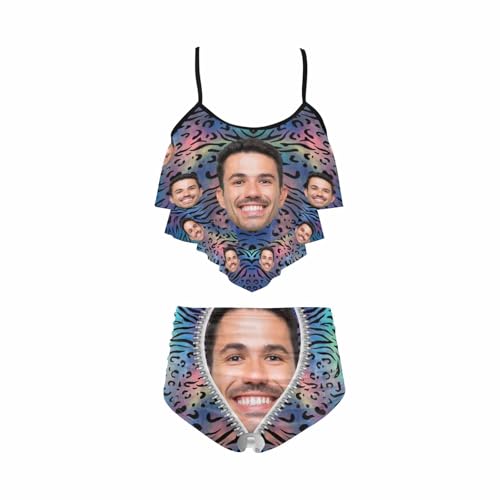 Custom Face Bikini Set for Women Personalized Tankini Swimsuits 2 Piece with Husband Face Funny Bathing Suit Swimwear4